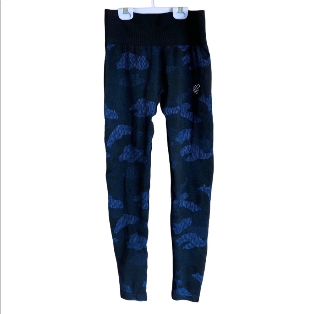 Jed North Black and Blue Workout Tights/Leggings